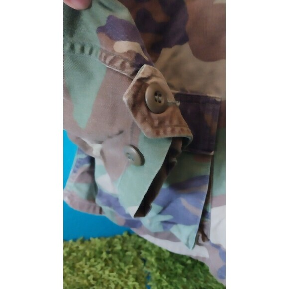 Vintage US Army Issue Military Men's Combat Jacket Woodland Camo Medium Regular - Picture 3 of 6